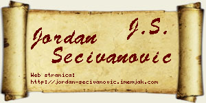 Jordan Sečivanović vizit kartica